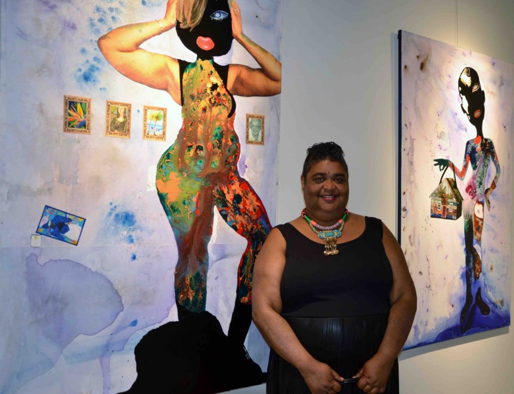 Nasaria with her art copy