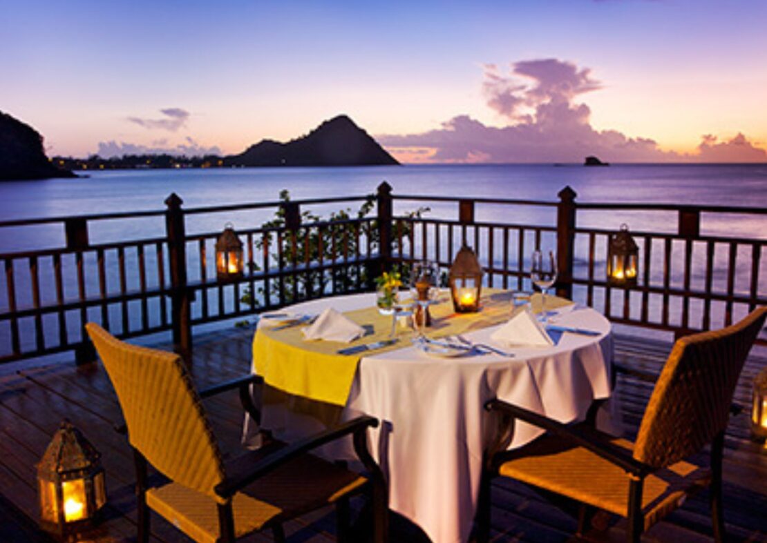 The Cliff at Cap restaurant in st lucia 